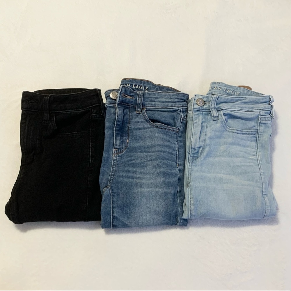 (BUNDLE) 3 american eagle jeans